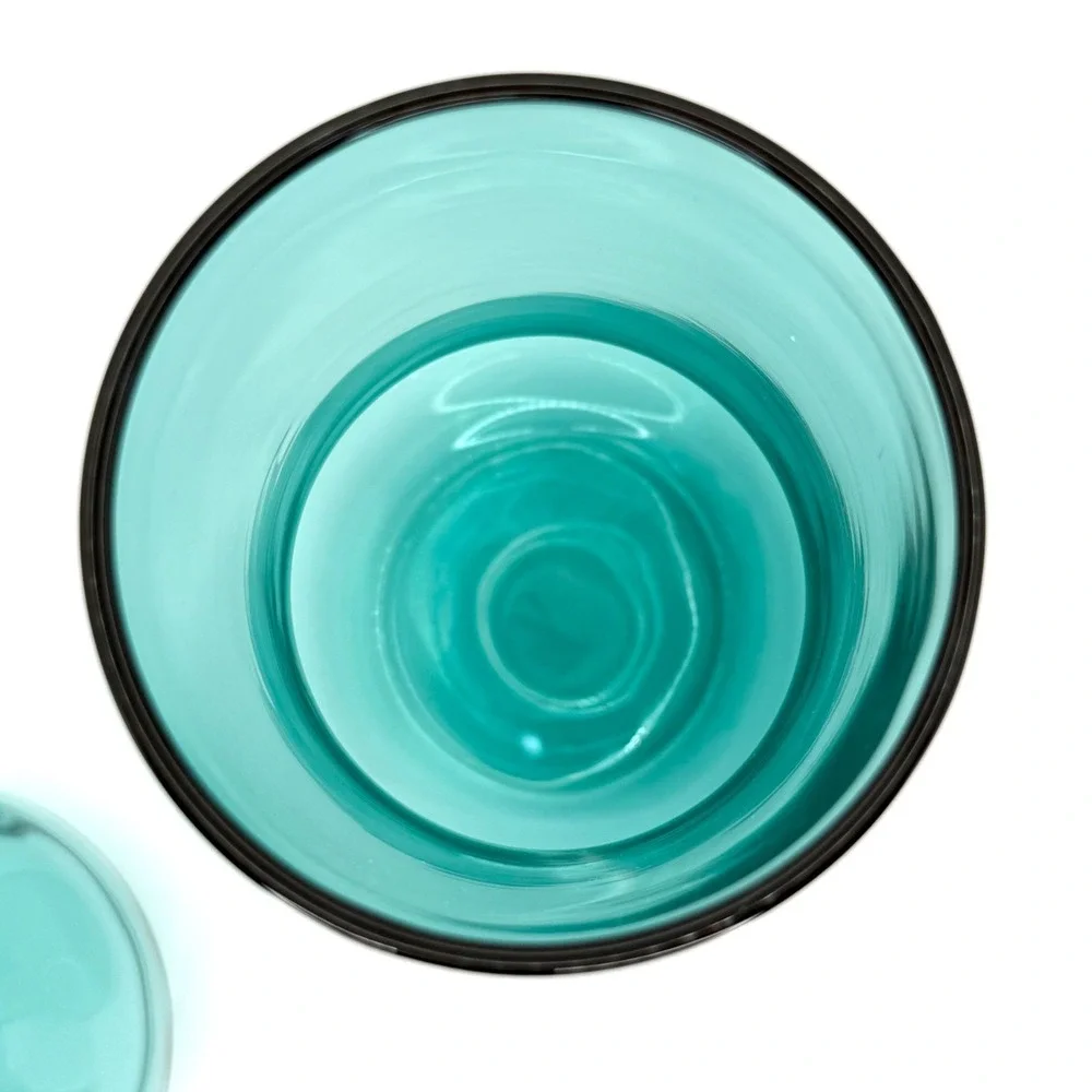 Vintage MCM Space Age Retro Apothecary Canister‎ Federal Glass Roly Poly Blue